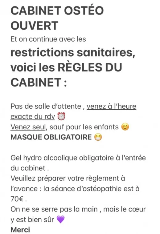 Séance d’ostéopathie, Châteaubourg, Julie Allemand